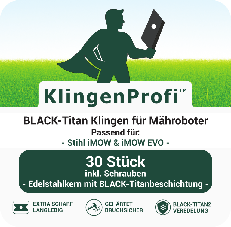 30 BLACK-Titan Klingen für Stihl iMOW & iMOW EVO - KlingenProfi