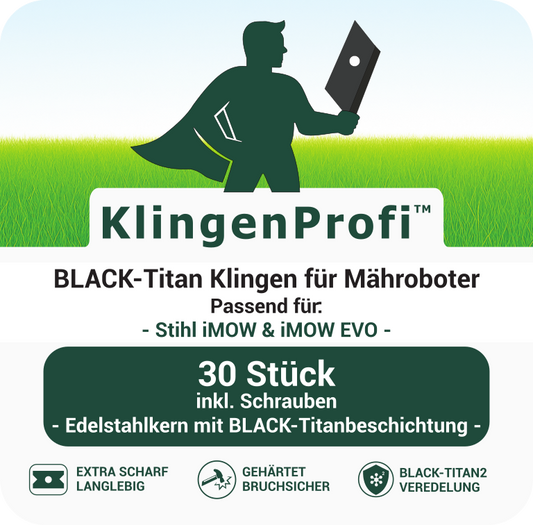 30 BLACK-Titan Klingen für Stihl iMOW & iMOW EVO - KlingenProfi