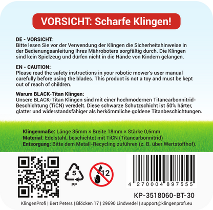 30 BLACK-Titan Klingen für Stihl iMOW & iMOW EVO - KlingenProfi